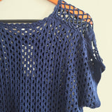 NEW YORK & CO Crochet Knit Top