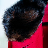 Vintage Wool & Mink Fur Long Coat
