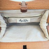 Vintage Raffia Wooden Handle Handbag