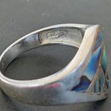 Vintage Abalone Signet Ring