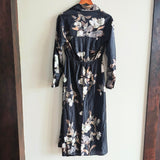 VINCE Lisianthus Tie Front Satin Shirt Dress