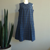 Vintage Plaid Jumper Dress