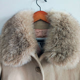 Vintage Wool & Fox Fur Coat