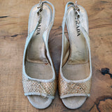 PRADA Woven Wedge Sandals