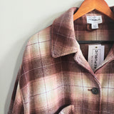 FOR THE REPUBLIC Cropped Plaid Shacket