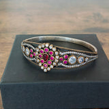 Vintage Ruby Hinge Bracelet