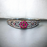 Vintage Ruby Hinge Bracelet