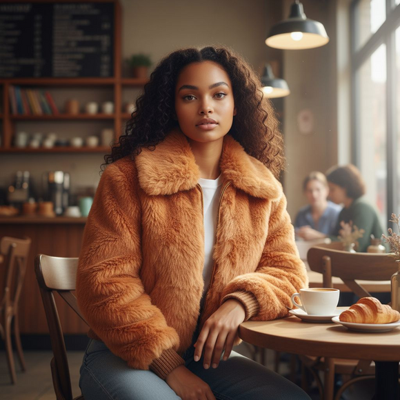 Vintage 70's Fur Bomber Jacket