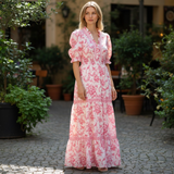 MAX STUDIO Tiered Floral Maxi Dress