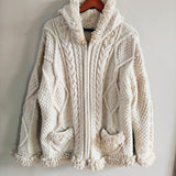 Vintage Hooded Cardigan Sweater
