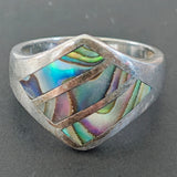 Vintage Abalone Signet Ring