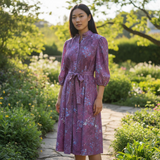 Vintage Floral Midi Dress