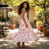 LOST + WANDER Smocked Floral Maxi Dress