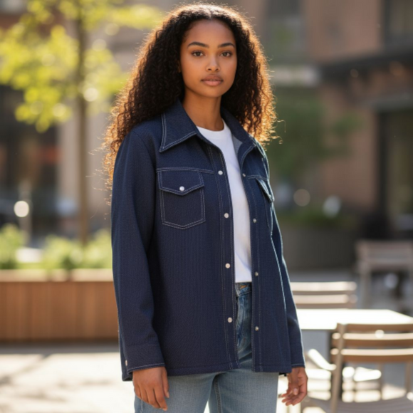 Vintage Denim-Look Shirt