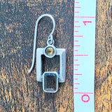 Vintage Gemstone SS Art Deco Earrings