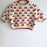 CIDER Cropped Cherry Sweater