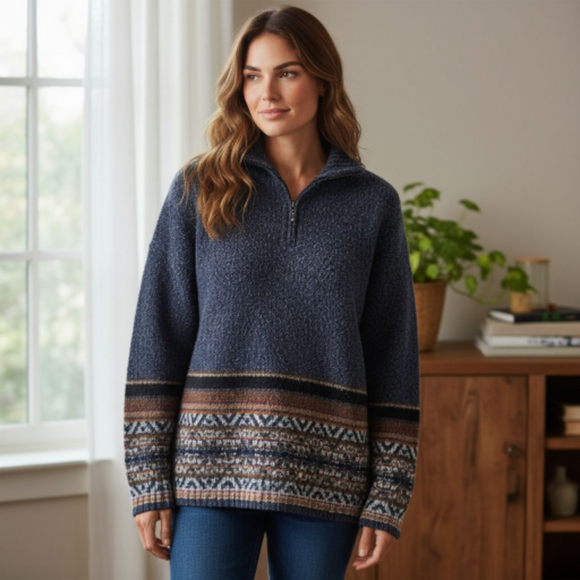 Vintage Quarter Zip Sweater