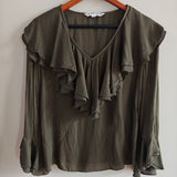 TRINA TURK Silk Ruffled Blouse