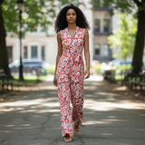 TOMMY HILFIGER Sleeveless Floral Jumpsuit