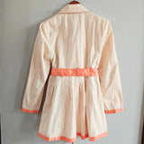 BLACK RIVET Double Breasted Trench Coat