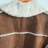Vintage Suede Shearling Coat