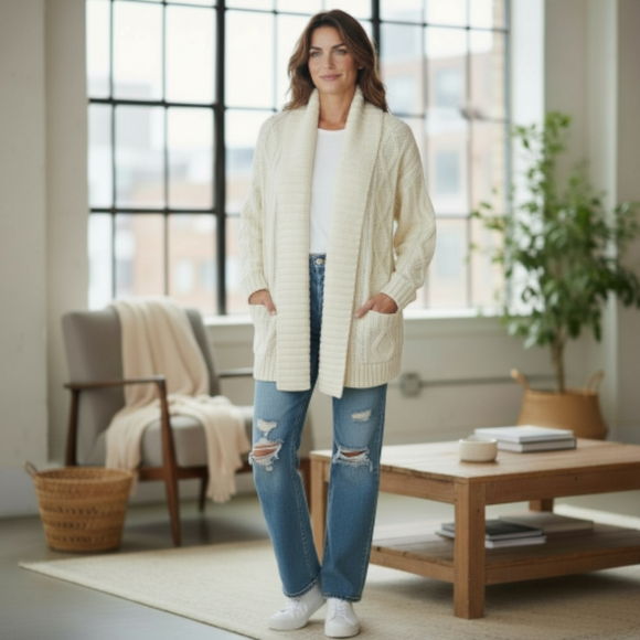 Vintage Fisherman Cardigan Sweater