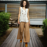 Wide Leg Braid Knit Pants