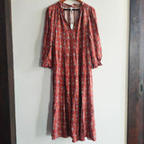 Max Studio Long-Sleeved Tiered Maxi Dress