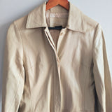 TRINA TURK Longline Leather Coat