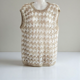 Vintage 60s Sleeveless Crochet Top