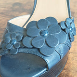 MICHAEL KORS Flora Appliqué Leather Platform Sandals