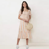 LC LAUREN CONRAD Smocked Flutter Dress