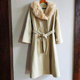 Vintage Wool & Fur Long Coat