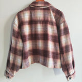 FOR THE REPUBLIC Cropped Plaid Shacket