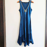 KOMAROV Embellished Charmeuse Midi Dress