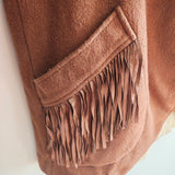 Vintage Fringed Wool Coat