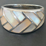 Vintage SS Mother of Pearl Dome Ring
