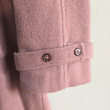 Vintage Safari-Style Wool Long Coat