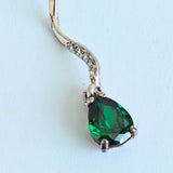 Sterling Silver CZ Drop Earrings