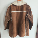 Vintage Suede Shearling Coat
