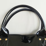 VERSACE Patent Leather and Mesh Tote Bag
