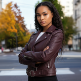 BCBGMAXAZRIA Miley Leather Moto Jacket