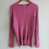 KIM ROGERS Cable Knit Marbled Sweater