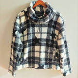 MARISSA OLIVIA Sherpa Fleece Cowl Neck Top