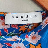 SANDRO Roberta Eyelet Lace-Inset Maxi Dress