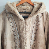 Vintage Embroidered Suede Penny Lane Coat