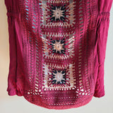 Vintage Crochet Back Utility Vest