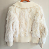 Vintage WILSONS LEATHER Maxima Rabbit Fur Bomber Jacket