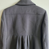 BURBERRY Wool Ruffle Placket Coat