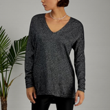 INC Metallic Tunic Sweater